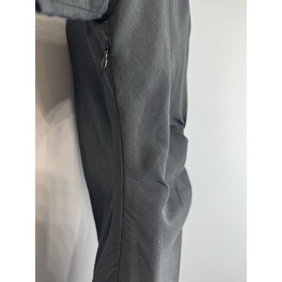 Zara Women's Collection Side Draped Mixi Dress Black Linen Blend Old Money S - Picture 9 of 15